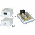 Swe-Tech 3C Cat6 Single Jack Surface Mount Box, Female, Unshielded, White FWT300-613SE